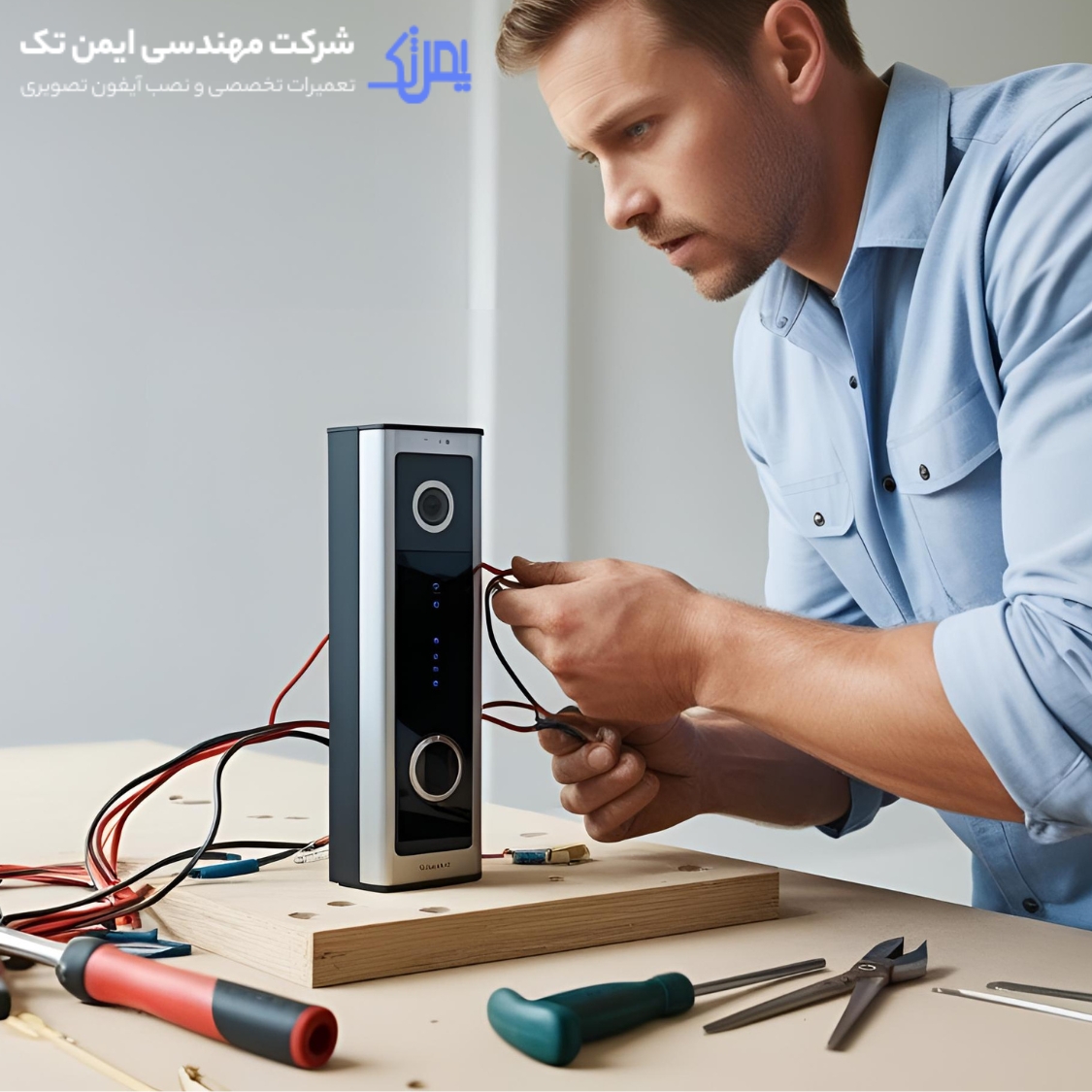 سیم کشی آیفون تصویری
